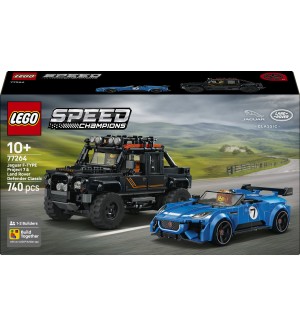 Конструктор LEGO Speed Champions - Jaguar Project 7 и Land Rover Defender (77264)
