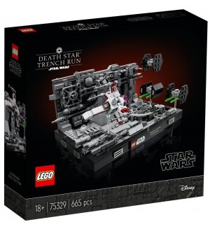 Конструктор Lego Star Wars - Диорама на полета към шахтата на Death Star (75329)
