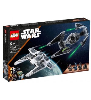 Конструктор LEGO Star Wars - Мандалорски изтребител срещу Тай прехващач (75348)