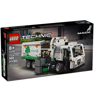 Конструктор LEGO Technic - Електрически камион за боклук Mack LR  (42167)