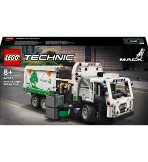 Конструктор LEGO Technic - Електрически камион за боклук Mack LR  (42167)