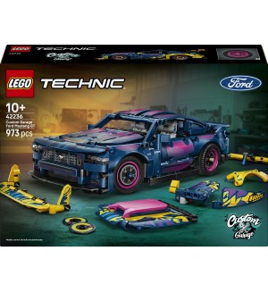 Конструктор LEGO Technic - Кола с персонализиран гараж Ford Mustang GT (42236)