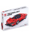 Конструктор MJI: Technology Car - Червен спортен автомобил, 1208 части