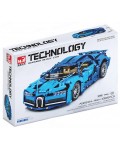 Конструктор MJI: Technology Car - Син спортен автомобил, 1355 части Конструктор MJI: Technology Car - Син спортен автомобил, 1355 части