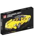 Конструктор MJI: Technology Car - Жълт спортен автомобил, 1269 части Конструктор MJI: Technology Car - Жълт спортен автомобил, 1269 части