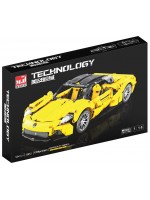 Конструктор MJI: Technology Car - Жълт спортен автомобил, 1269 части Конструктор MJI: Technology Car - Жълт спортен автомобил, 1269 части