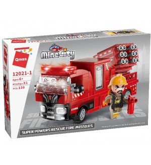 Конструктор Qman - Спасителни пожарни ракети, 130 части