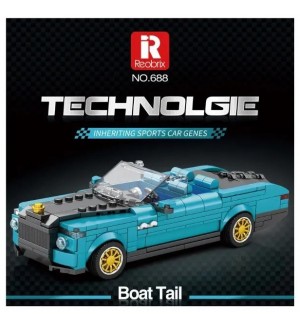 Конструктор Reobrix - Rolls-Royce Tail Boat, 417 части, син Конструктор Reobrix - Rolls-Royce Tail Boat, 417 части, син