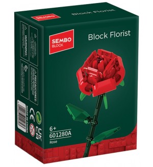 Конструктор Sembo Block - Червена роза, 95 части Конструктор Sembo Block - Червена роза, 95 части