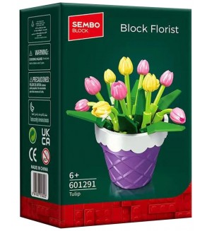 Конструктор Sembo Block - Лалета в саксия, 79 части Конструктор Sembo Block - Лалета в саксия, 79 части