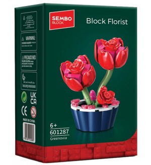 Конструктор Sembo Block - Планински рози, 106 части Конструктор Sembo Block - Планински рози, 106 части