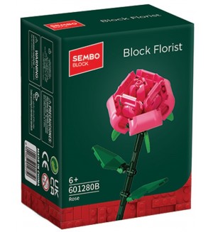 Конструктор Sembo Block - Розова роза, 95 части