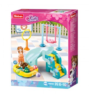Конструктор Sluban Girl's Dream - Кучешка площадка, 90 части
