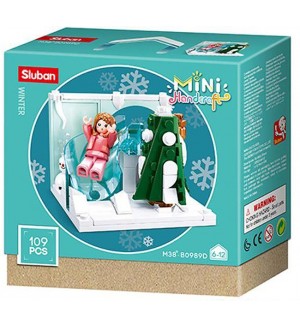Конструктор Sluban Girl's Dream - Mini Handcraft, зима, 109 части