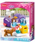 Конструктор Sluban Girl's Dream - Център за хранене на кучета, 91 части