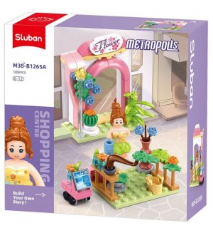 Конструктор Sluban Metropolis - Цветарски магазин, 109 части