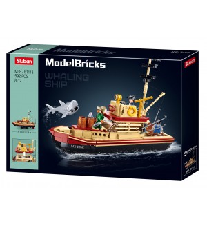 Конструктор Sluban Model Bricks - Нападение от акула, 592 части