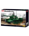 Конструктор Sluban Model Bricks - Танк, 497 части, зелен