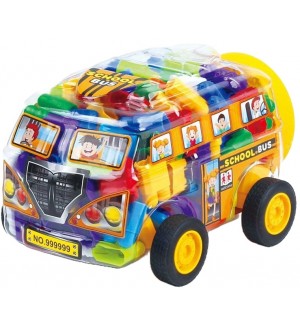 Конструктор в кутия Raya Toys - Автобус, 140 части Конструктор в кутия Raya Toys - Автобус, 140 части