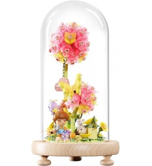 Конструктор Wonder Moon - Приказка с розови цветя, 423 части