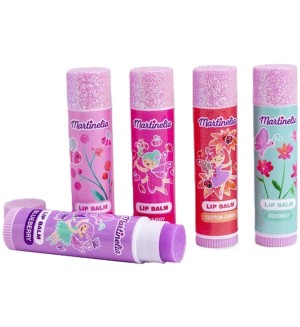 Козметичен комплект Martinelia Fairy Things - Балсам за устни с несесер, 5 броя 