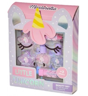Козметичен комплект Martinelia Little Unicorn - За лице и нокти, 6 части