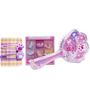 Козметичен комплект Martinelia Lulu & Duki - Палитра сенки, четка за коса и аксесоари