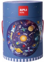 Кръгъл пъзел Apli - Слънчевата система, 48 части