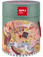 Кръгъл пъзел Apli - Световни архитектурни забележителности, 48 части