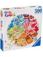 Кръгъл пъзел Ravensburger от 500 части - Десерти