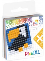 Креативен комплект с пиксели Pixelhobby - Тукан, 4 цвята, 240 части