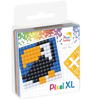 Креативен комплект с пиксели Pixelhobby - Тукан, 4 цвята, 240 части