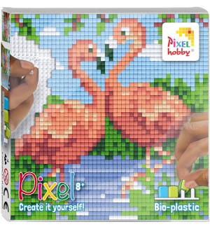Креативен комплект с пиксели Pixelhobby - Фламинго, Pixel Classic