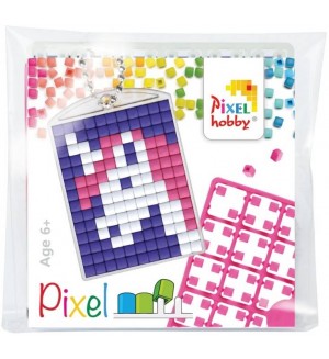Креативен комплект с пиксели Pixelhobby - Ключодържател, Еднорог