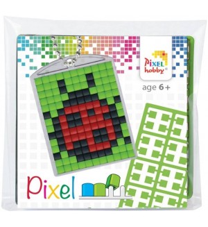 Креативен комплект с пиксели Pixelhobby - Ключодържател, Калинка