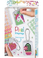 Креативен комплект с пиксели Pixelhobby - Ключодържатели, сладурски