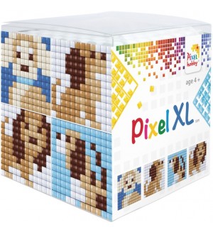 Креативен комплект с пиксели Pixelhobby - XL, Куб, кученца