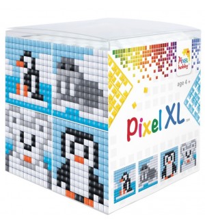 Креативен комплект с пиксели Pixelhobby - XL, Куб, полярни животни