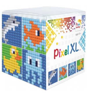 Креативен комплект с пиксели Pixelhobby - XL, Куб, водни животни