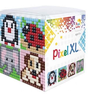 Креативен комплект с пиксели Pixelhobby - XL, Куб, животни