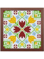 Креативен комплект с рамка и пиксели Bright Toys - Българска шевица, Елбетица, Pixel Classic