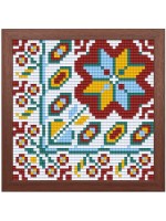 Креативен комплект с рамка и пиксели Bright Toys - Българска шевица, Мотив 4, Pixel Classic