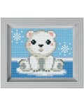 Креативен комплект с рамка и пиксели Pixelhobby - Бяла мечка, Pixel Classic
