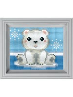 Креативен комплект с рамка и пиксели Pixelhobby - Бяла мечка, Pixel Classic