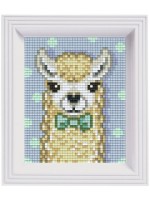 Креативен комплект с рамка и пиксели Pixelhobby Classic - Бяла лама
