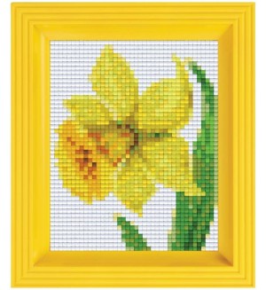 Креативен комплект с рамка и пиксели Pixelhobby Classic - Нарцис
