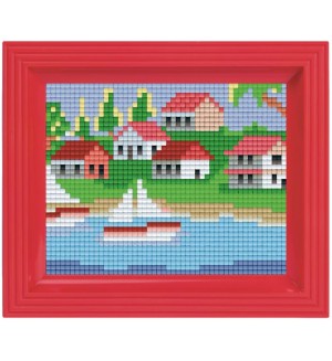 Креативен комплект с рамка и пиксели Pixelhobby - На брега, Pixel Classic