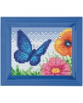 Креативен комплект с рамка и пиксели Pixelhobby - Синя пеперуда, Pixel Classic