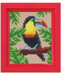 Креативен комплект с рамка и пиксели Pixelhobby - Тукан, Pixel Classic