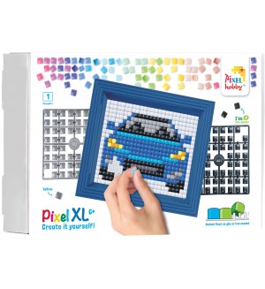 Креативен комплект с рамка и пиксели Pixelhobby - XL, Кола